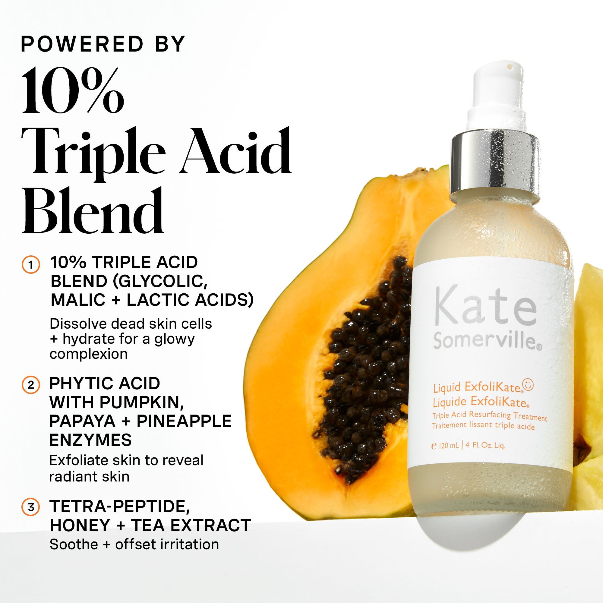 Liquid ExfoliKate® Triple Acid Resurfacing Treatment | Kate