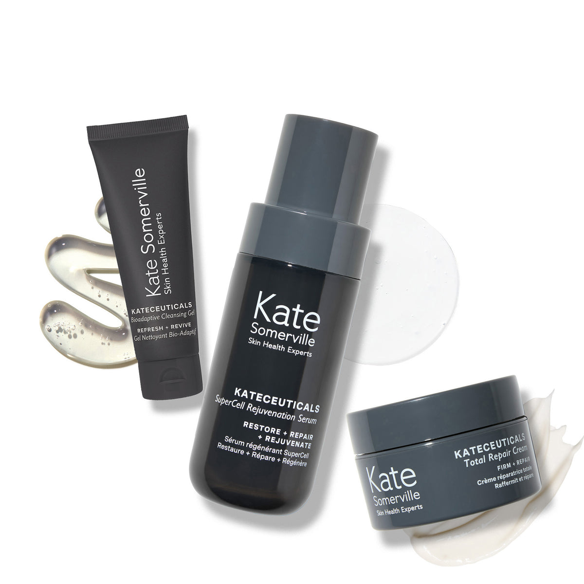 What's inside: BioAdaptive Cleansing Gel, SuperCell Rejuvenation Serum, Total Repair Cream